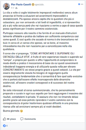 Pier Paolo Caselli corso da Life Coach