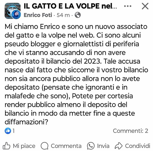 Foti bilancio